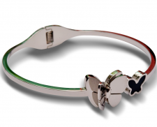 Brazalete mariposa plateado 